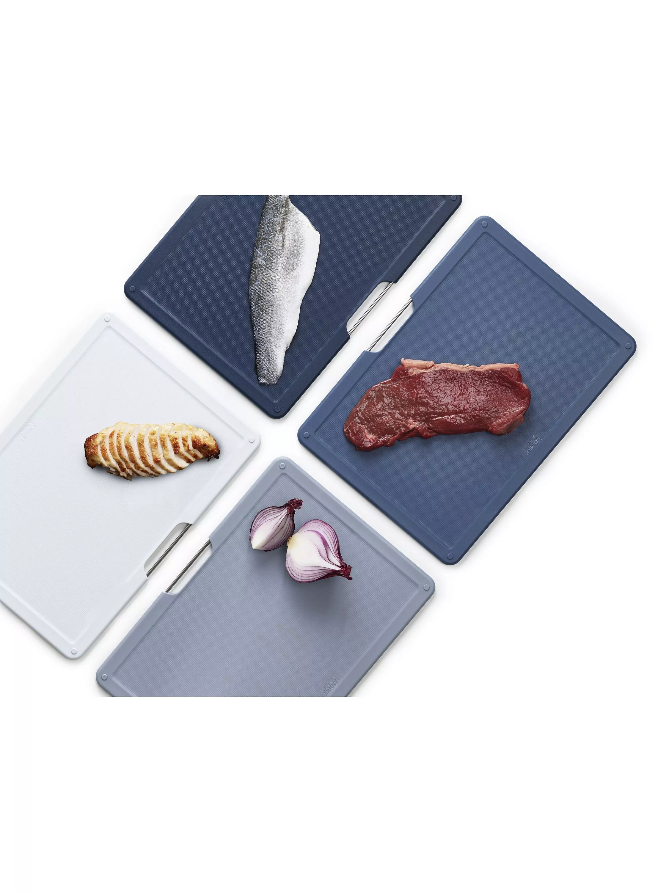 Joseph Joseph Folio chopping board set 4 large plastic boards (British brand)