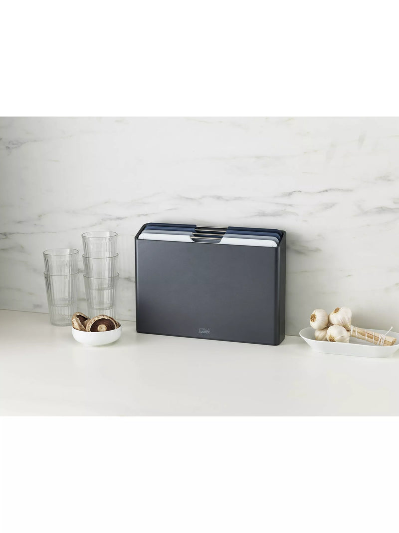 Joseph Joseph Folio chopping board set 4 large plastic boards (British brand)