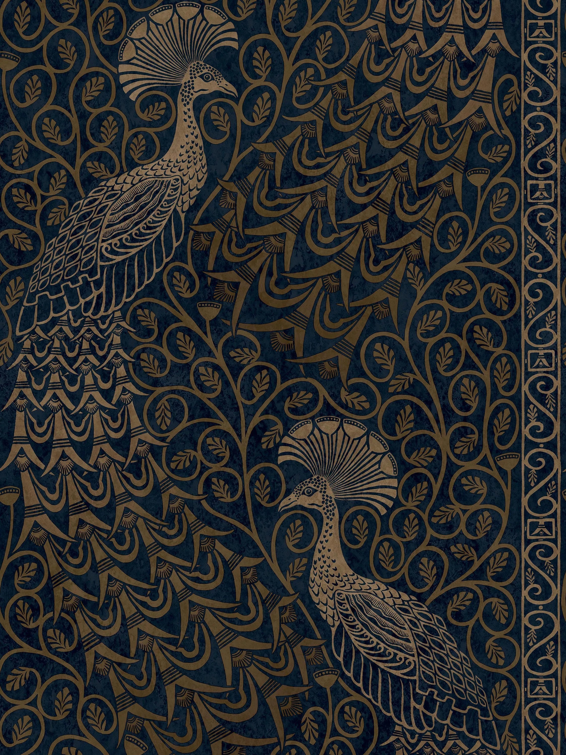 Cole & Son Pavo Parade wallpaper metallic peacocks 10m x 52cm, UK version
