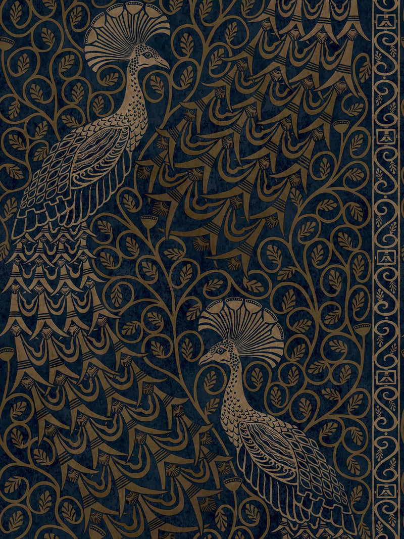 Cole & Son Pavo Parade wallpaper metallic peacocks 10m x 52cm, UK version