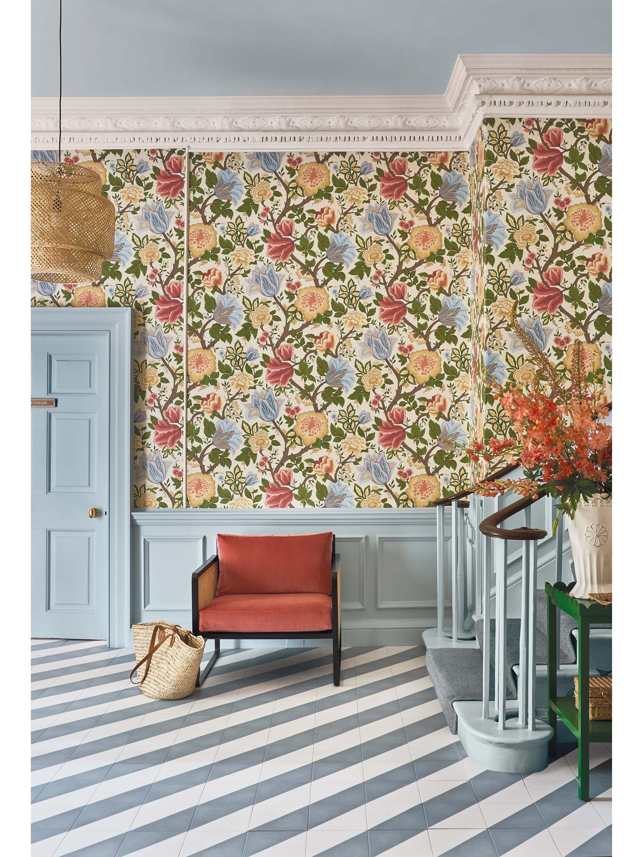 Cole & Son Midsummer Bloom floral wallpaper roll 10m - British product