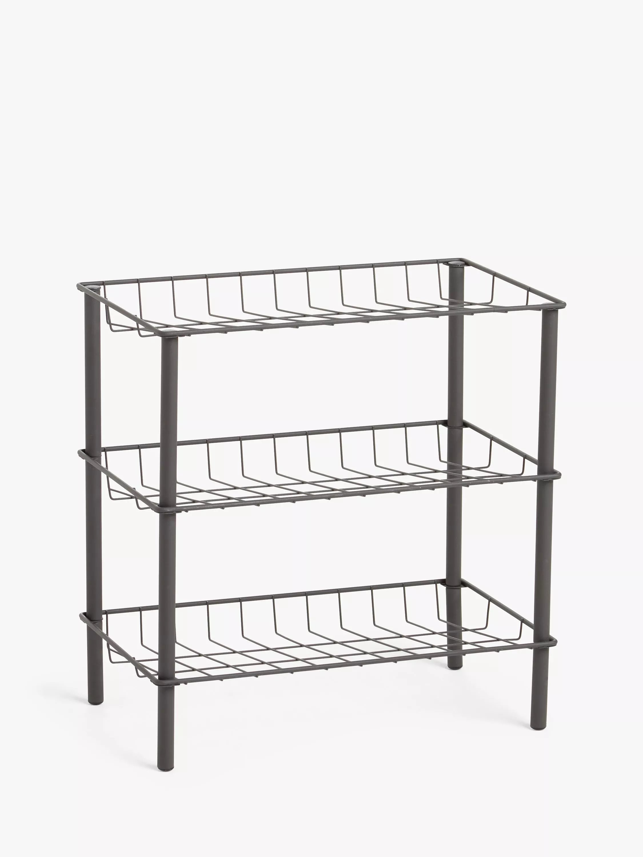 John Lewis narrow shoe rack grey - British product