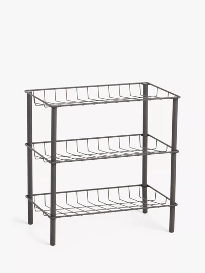 John Lewis John Lewis Narrow Shoe Rack Grey- Buy online at McGrocer