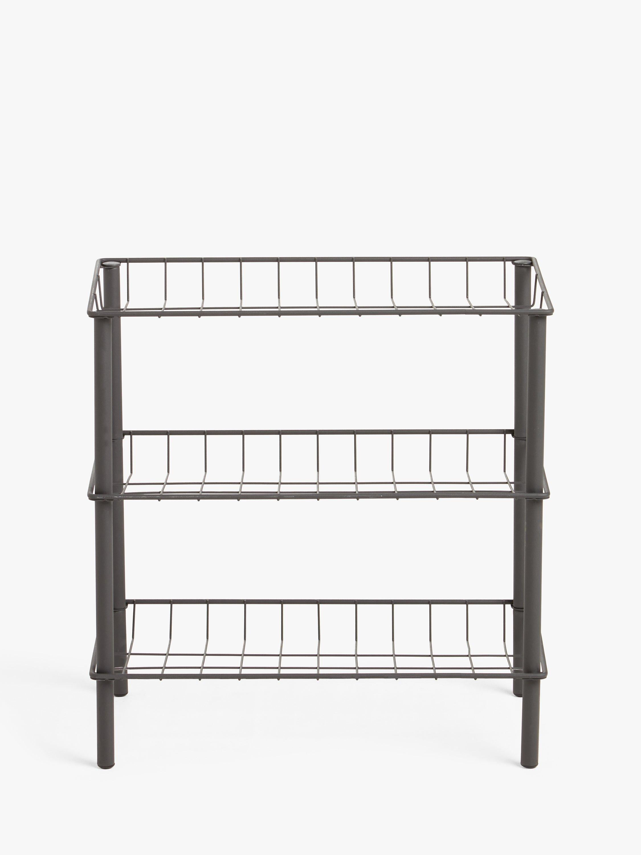 John Lewis narrow shoe rack grey - British product