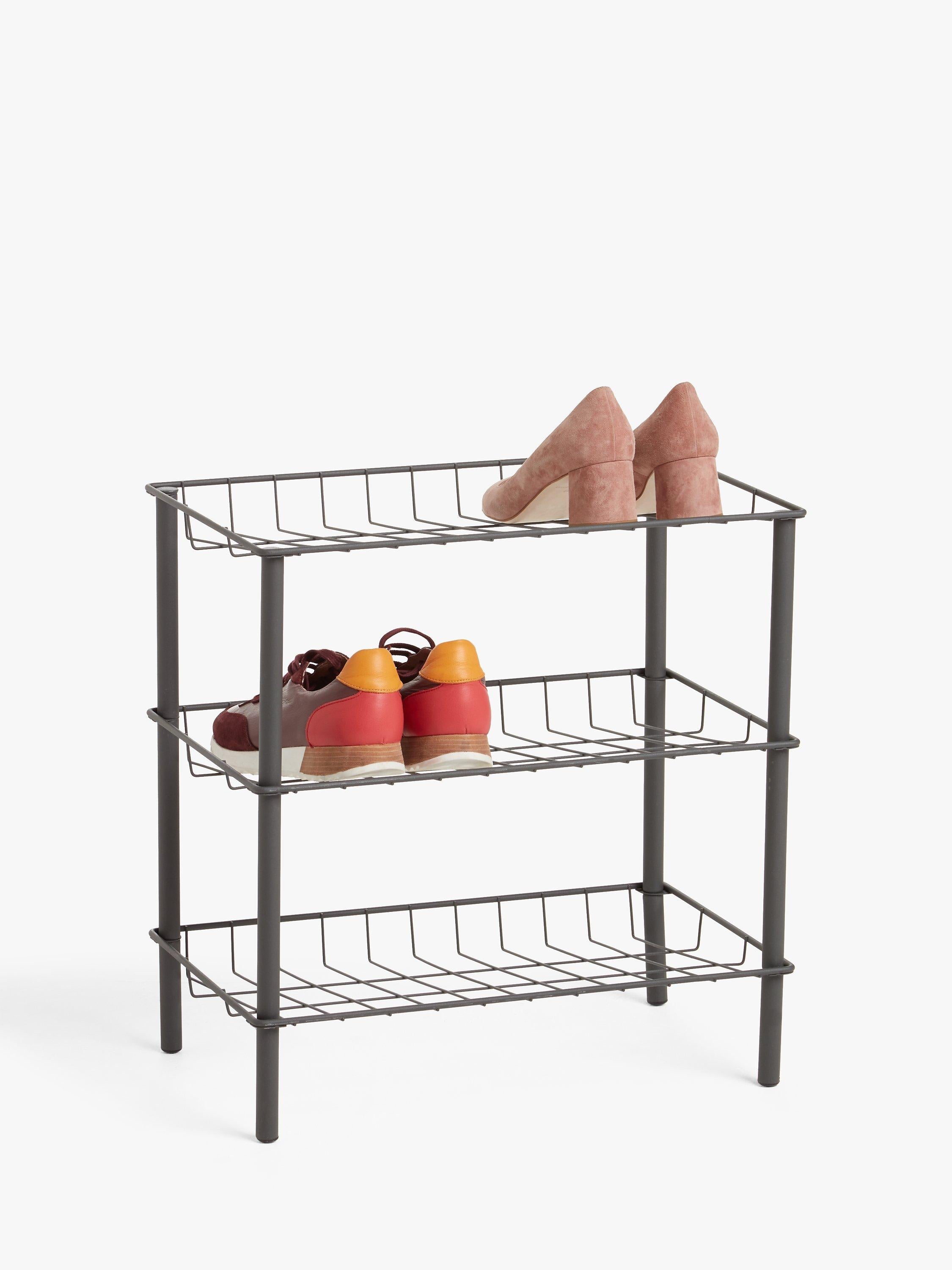 John Lewis narrow shoe rack grey - British product