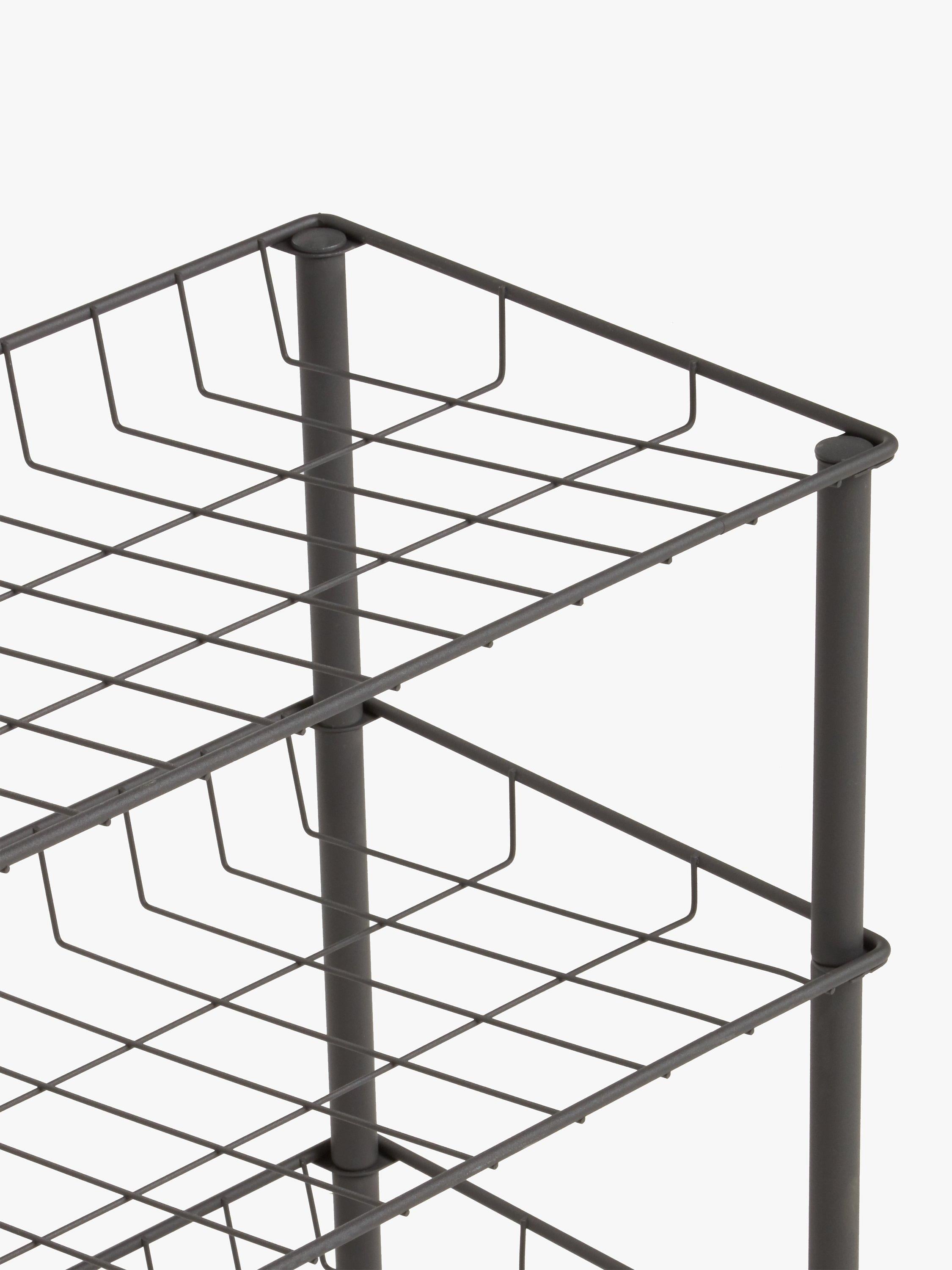 John Lewis narrow shoe rack grey - British product