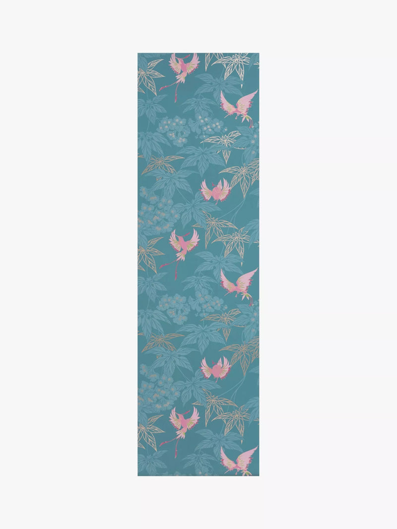 Osborne & Little Grove Garden Wallpaper, Teal/Pink