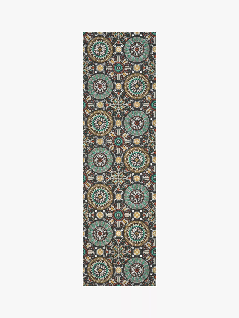 Osborne & Little Rosetta Wallpaper, Charcoal/Mint