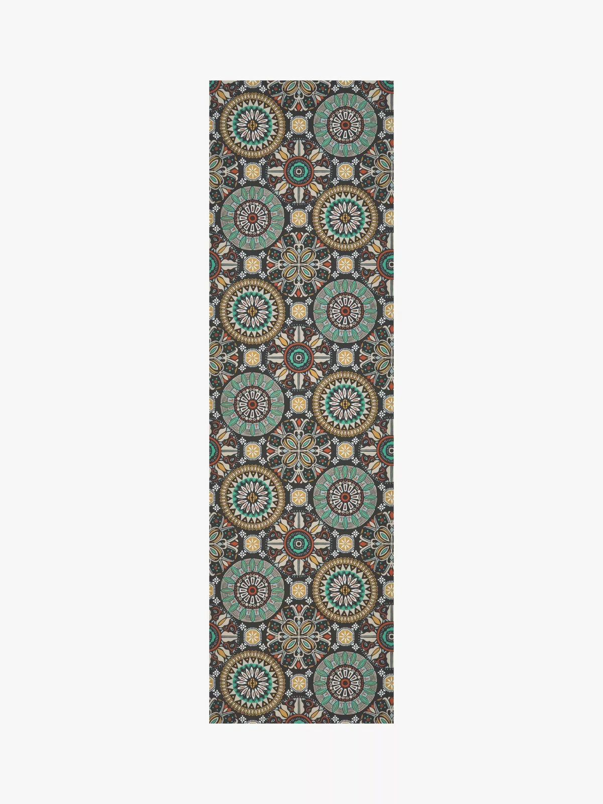 Osborne & Little Rosetta Wallpaper, Charcoal/Mint