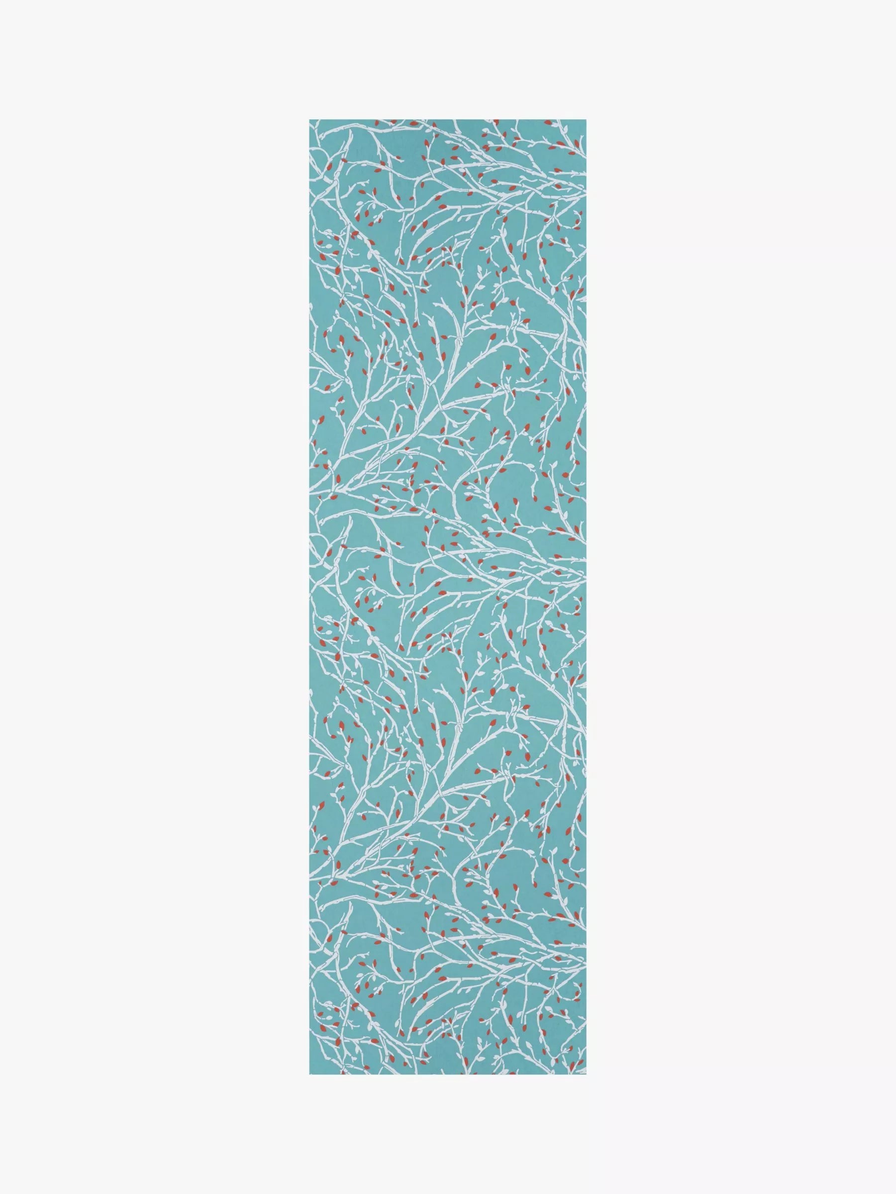 Osborne & Little Twiggy Wallpaper, Duck Egg/Terracotta