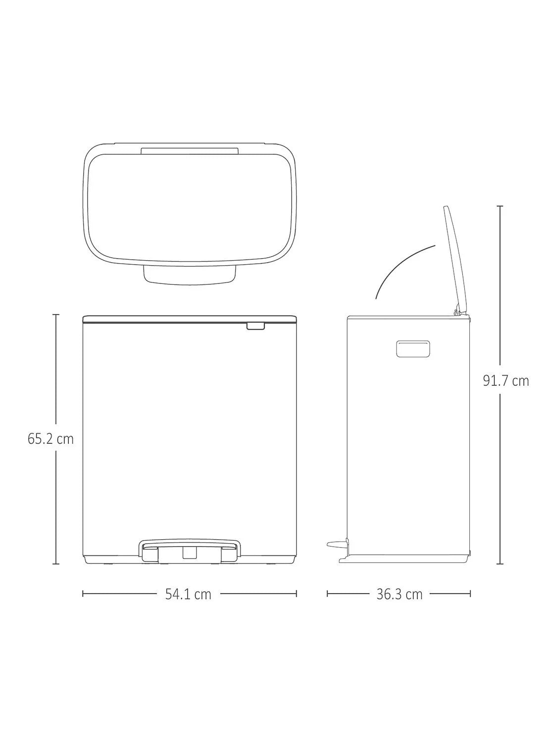 Brabantia Bo pedal recycling bin 30L - British product