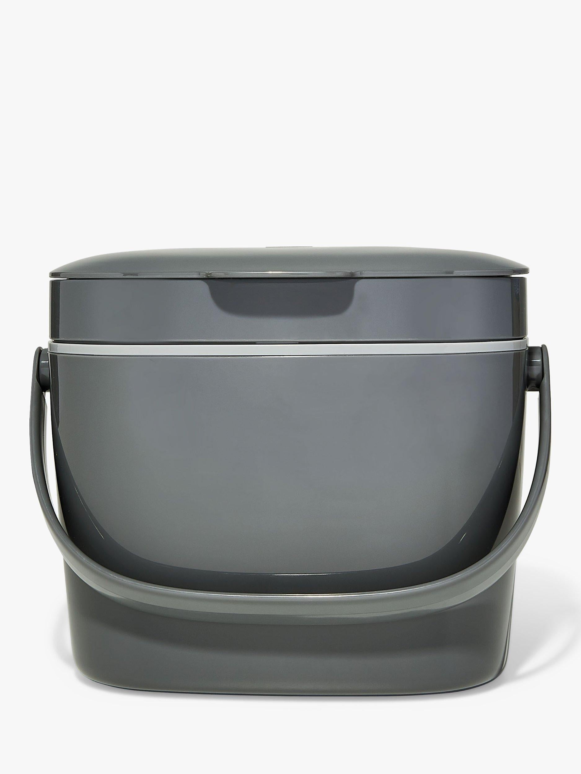 OXO large food waste compost caddy 6.6L in grey and mineral, imported from the UK
