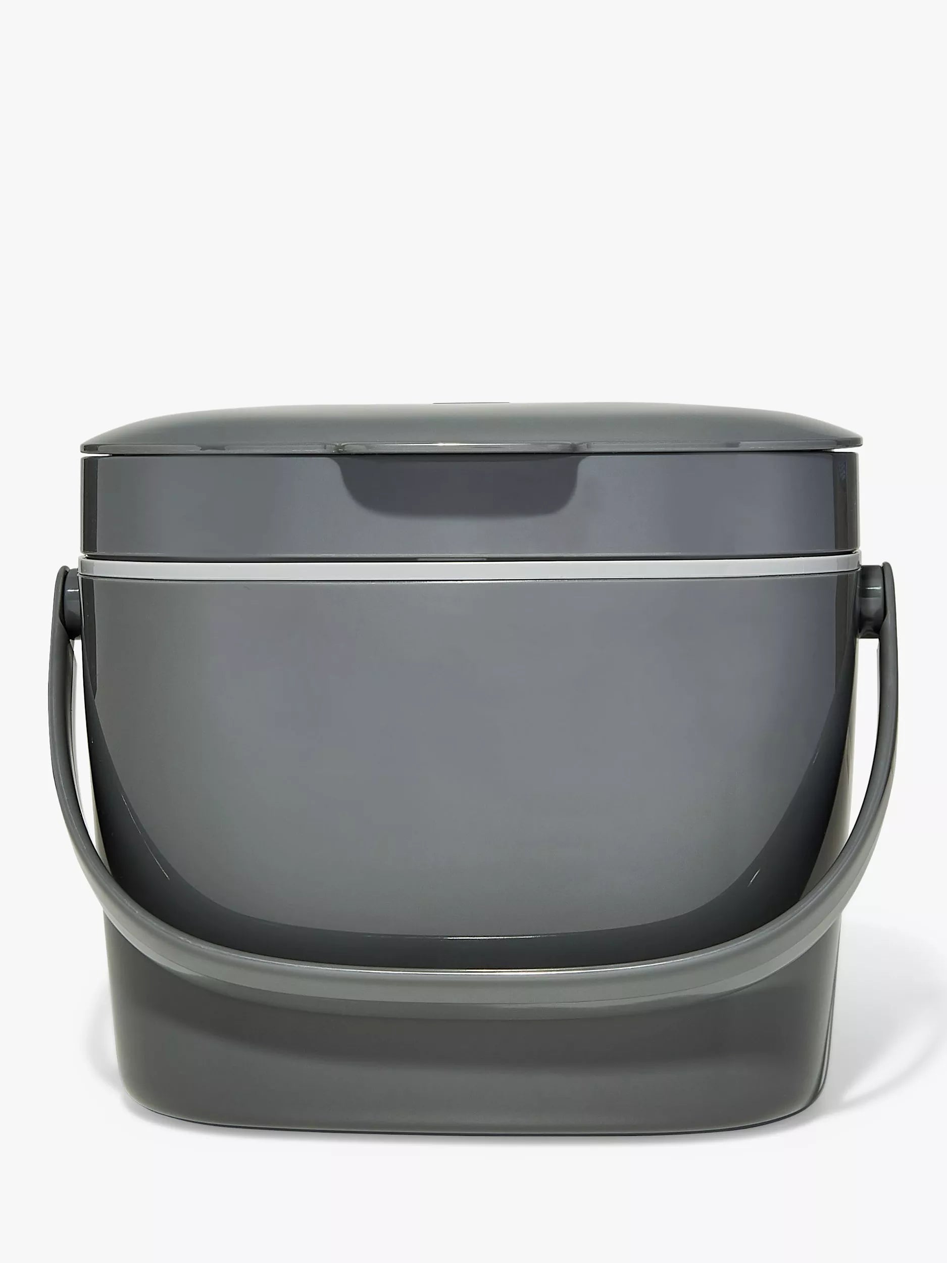 OXO large food waste compost caddy 6.6L in grey and mineral, imported from the UK