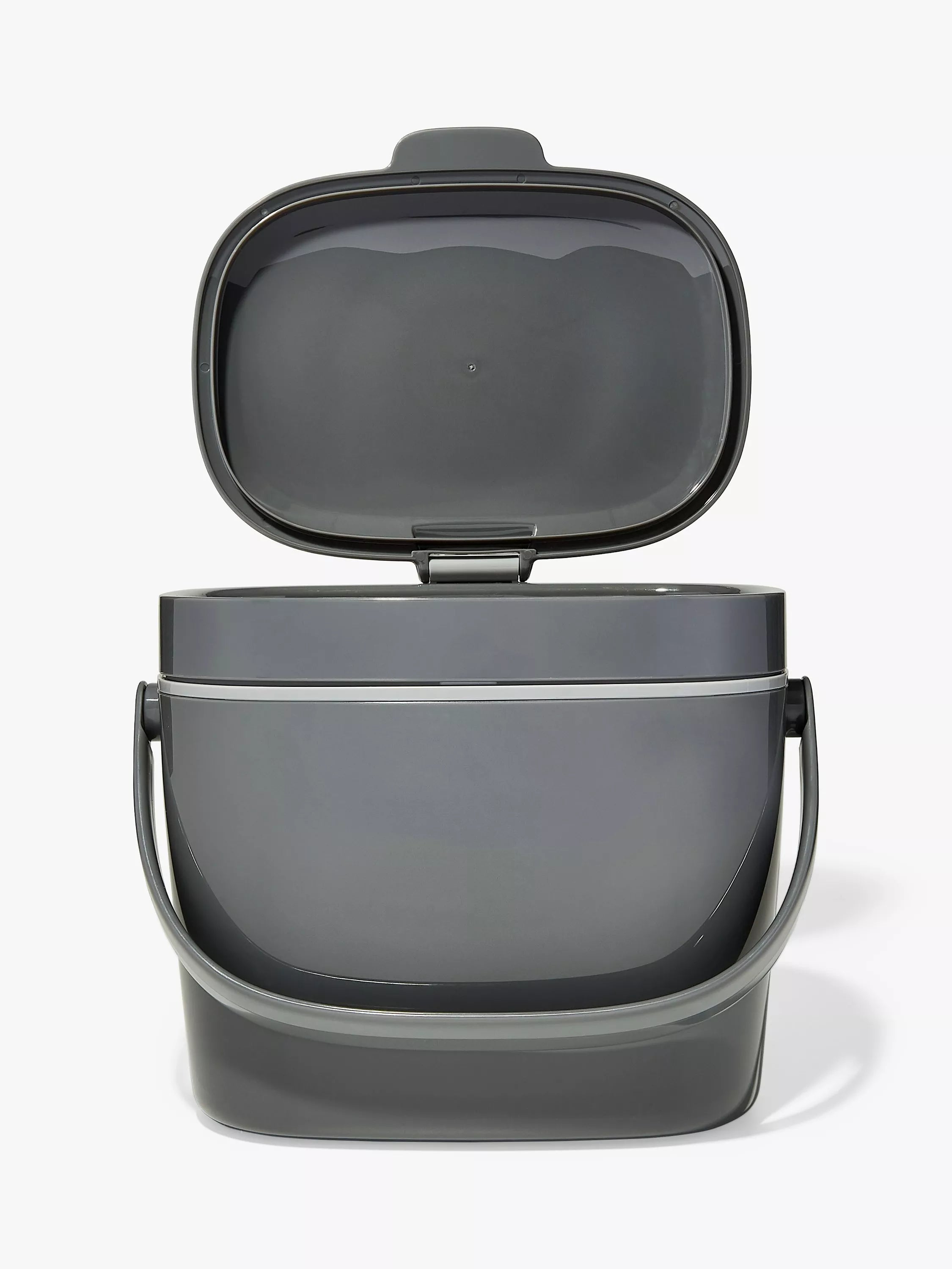 OXO large food waste compost caddy 6.6L in grey and mineral, imported from the UK
