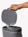 OXO large food waste compost caddy 6.6L in grey and mineral, imported from the UK