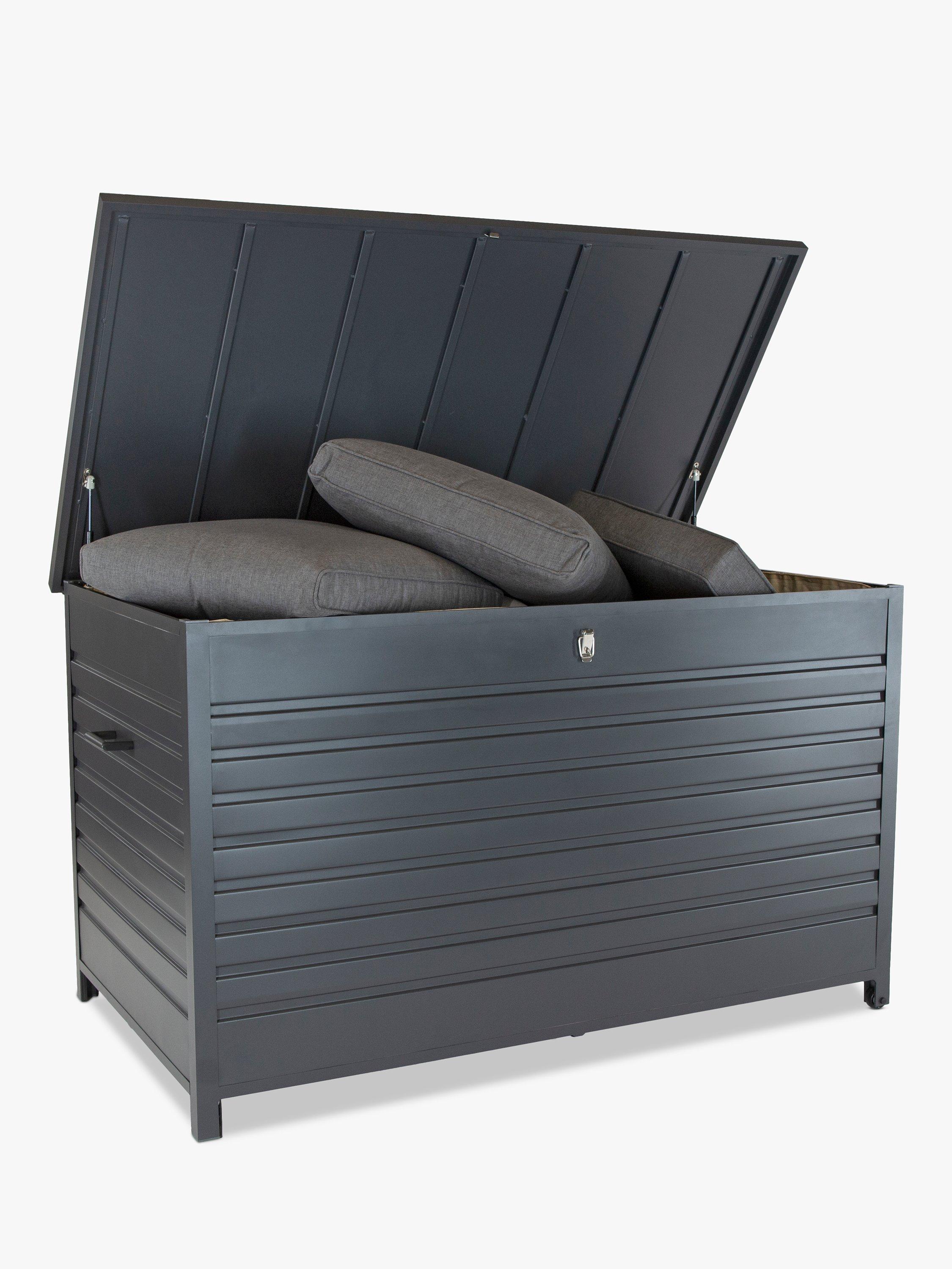 KETTLER Large Aluminium Garden Cushion Storage Box, Anthracite
