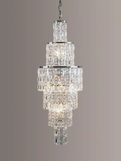 John Lewis Impex New York Crystal Chandelier Ceiling Light, Clear/Chrome- Buy online at McGrocer