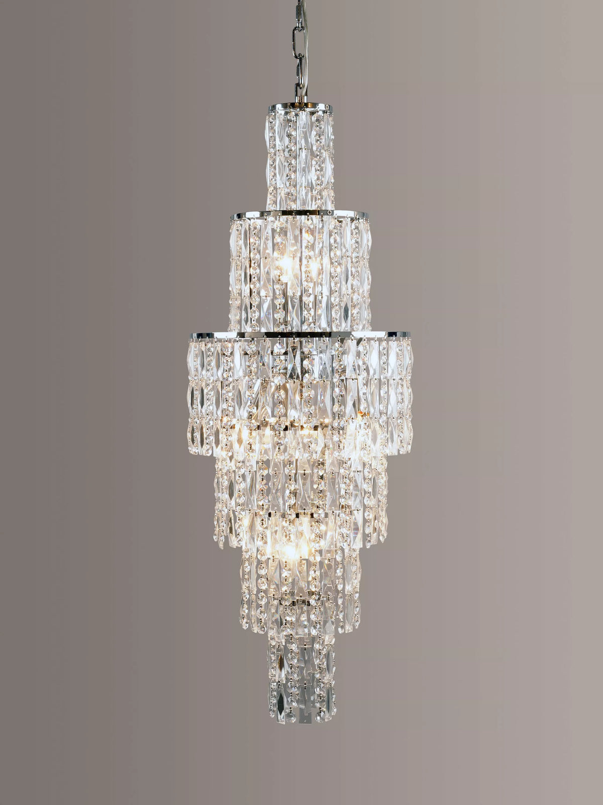 Impex crystal chandelier ceiling light clear chrome, UK version