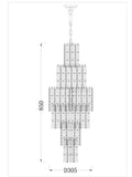 Impex crystal chandelier ceiling light clear chrome, UK version