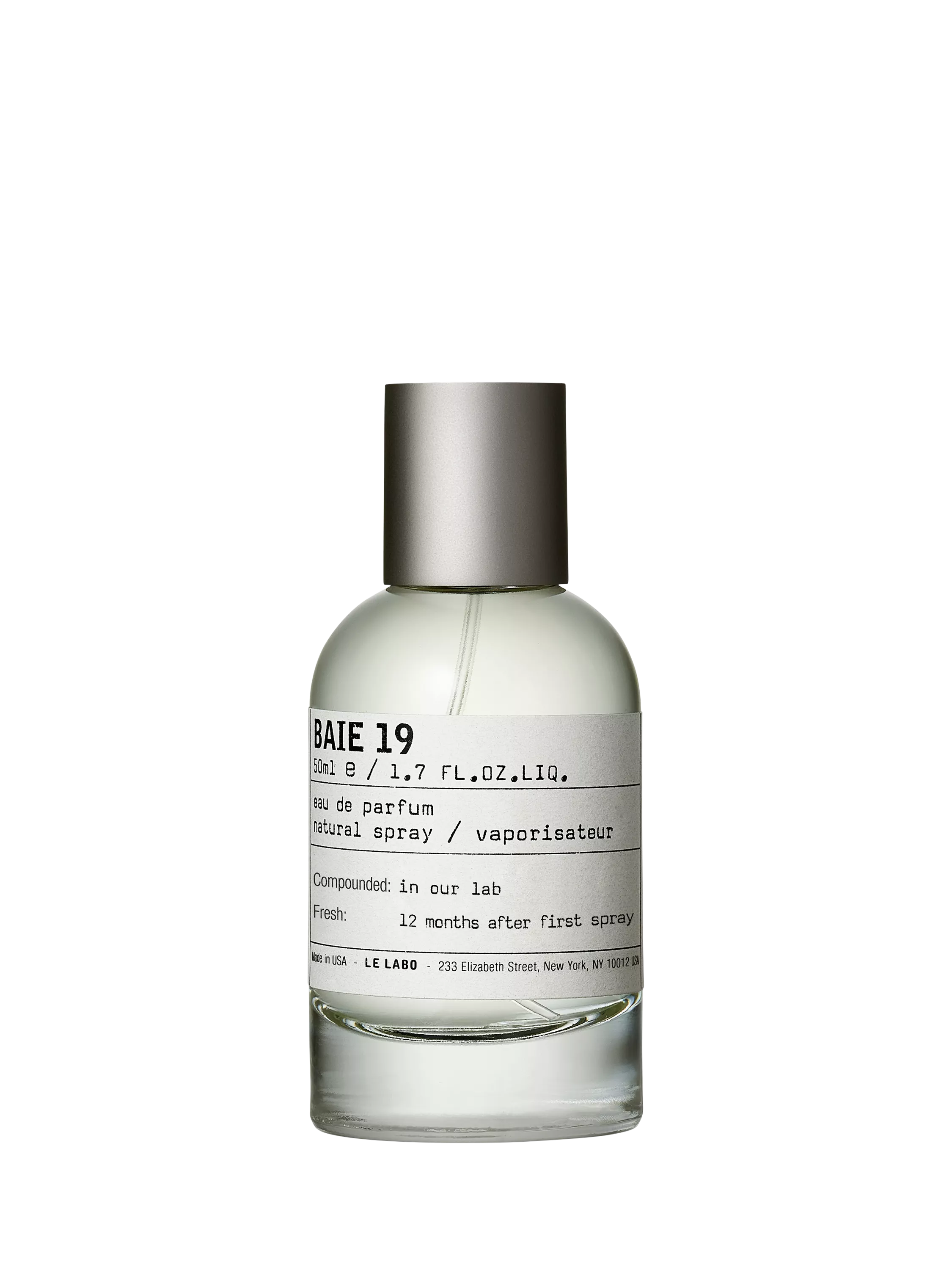 Le Labo Baie 19 fragrance bottle , imported from the UK