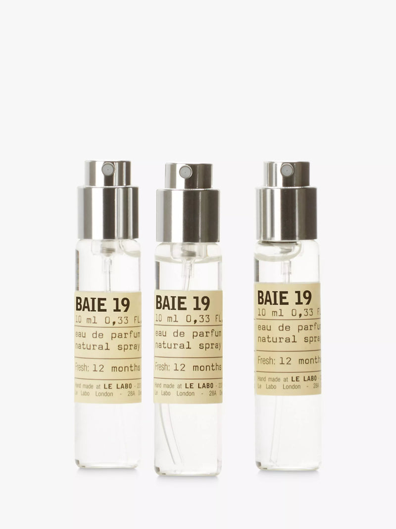 Le Labo Baie 19 perfume travel spray refill 3x10ml, UK version