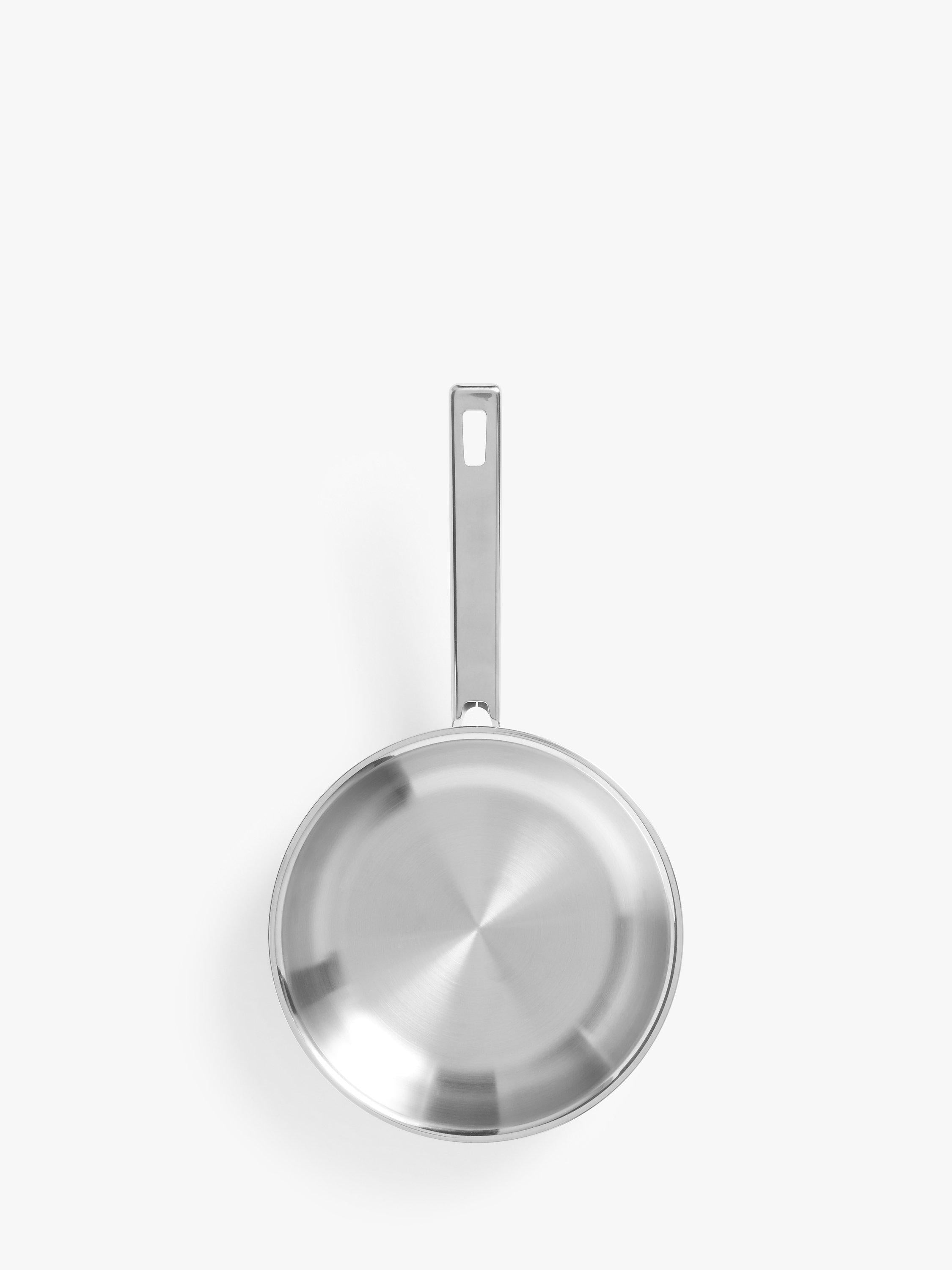 John Lewis Classic Uncoated Stainless Steel Frying Pan, UK version