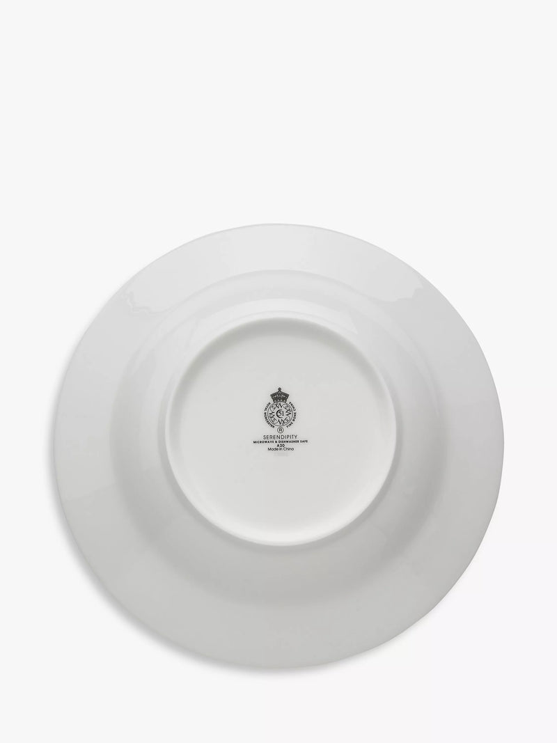 Royal Worcester Serendipity soup bowls 23.5cm set of 4 (British brand)