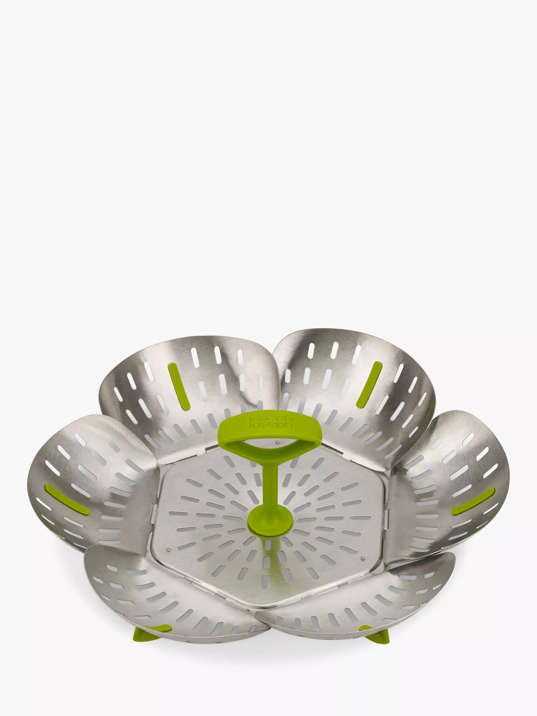 Joseph Joseph Bloom stainless steel folding steamer basket Silver, UK version