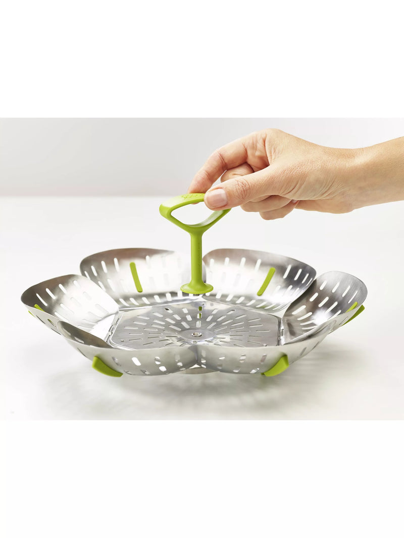Joseph Joseph Bloom stainless steel folding steamer basket Silver, UK version