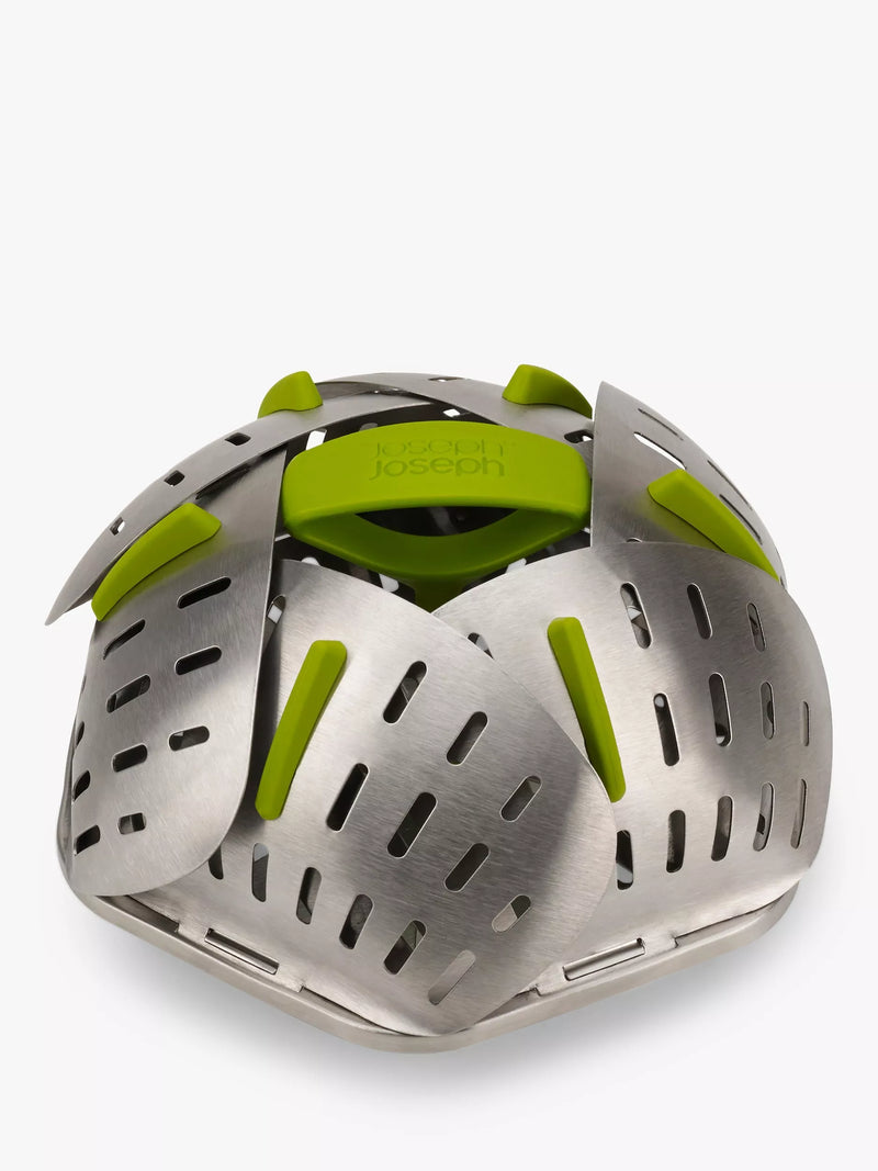 Joseph Joseph Bloom stainless steel folding steamer basket Silver, UK version