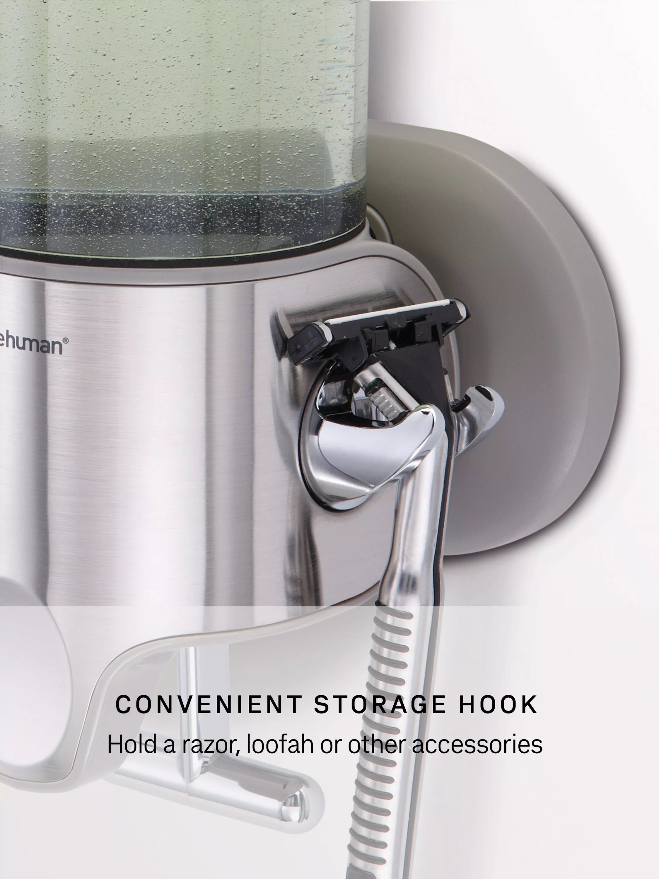 Simplehuman wall mounted soap dispenser double, imported from the UK