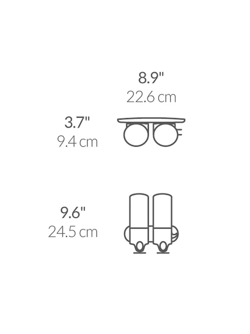 Simplehuman wall mounted soap dispenser double, imported from the UK