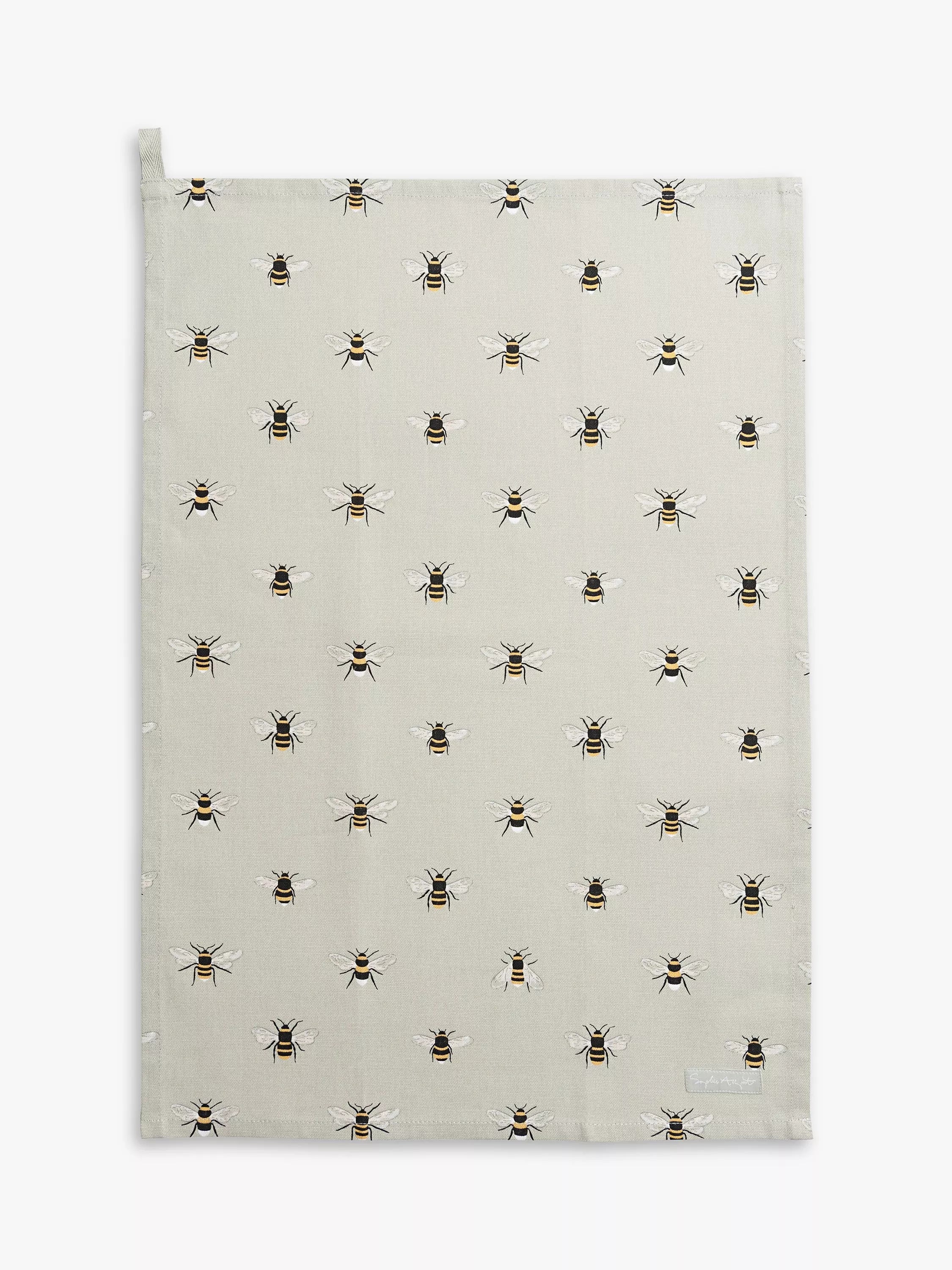 Sophie Allport bee motif cotton tea towel - British product