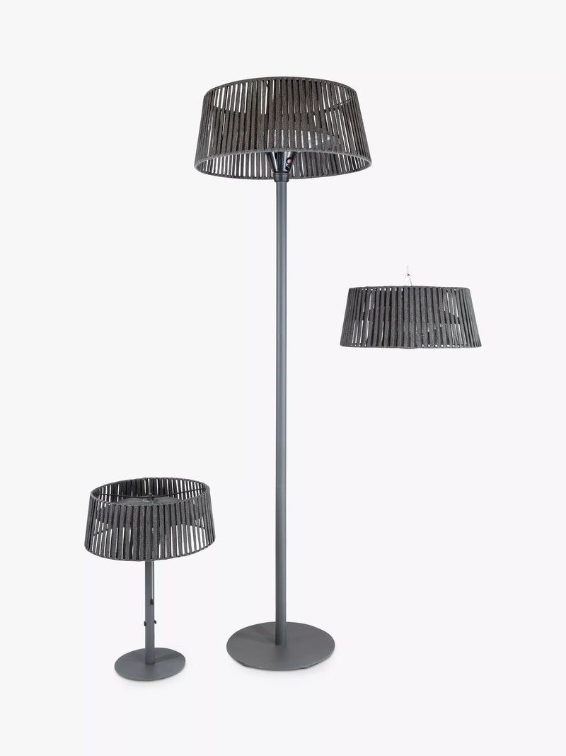 Kettler Kalos Plush grey table top patio heater, UK version