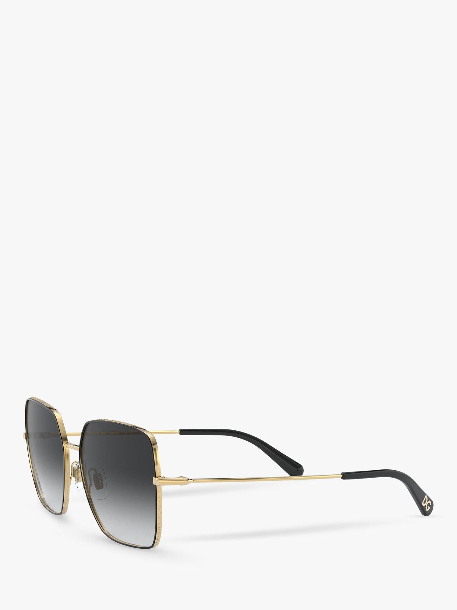 Dolce & Gabbana square sunglasses gradient lens metal frame 57mm - British product