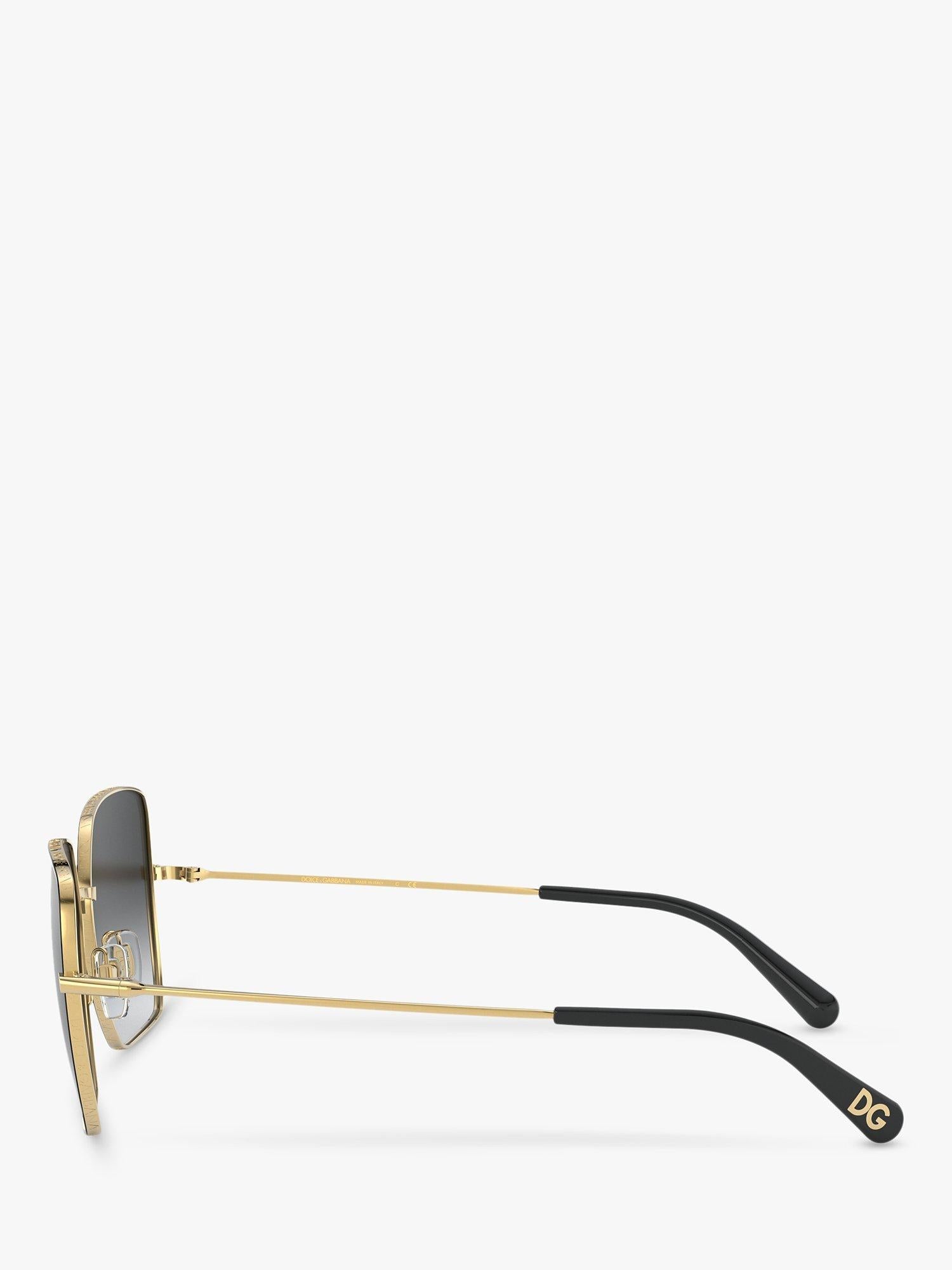 Dolce & Gabbana square sunglasses gradient lens metal frame 57mm - British product