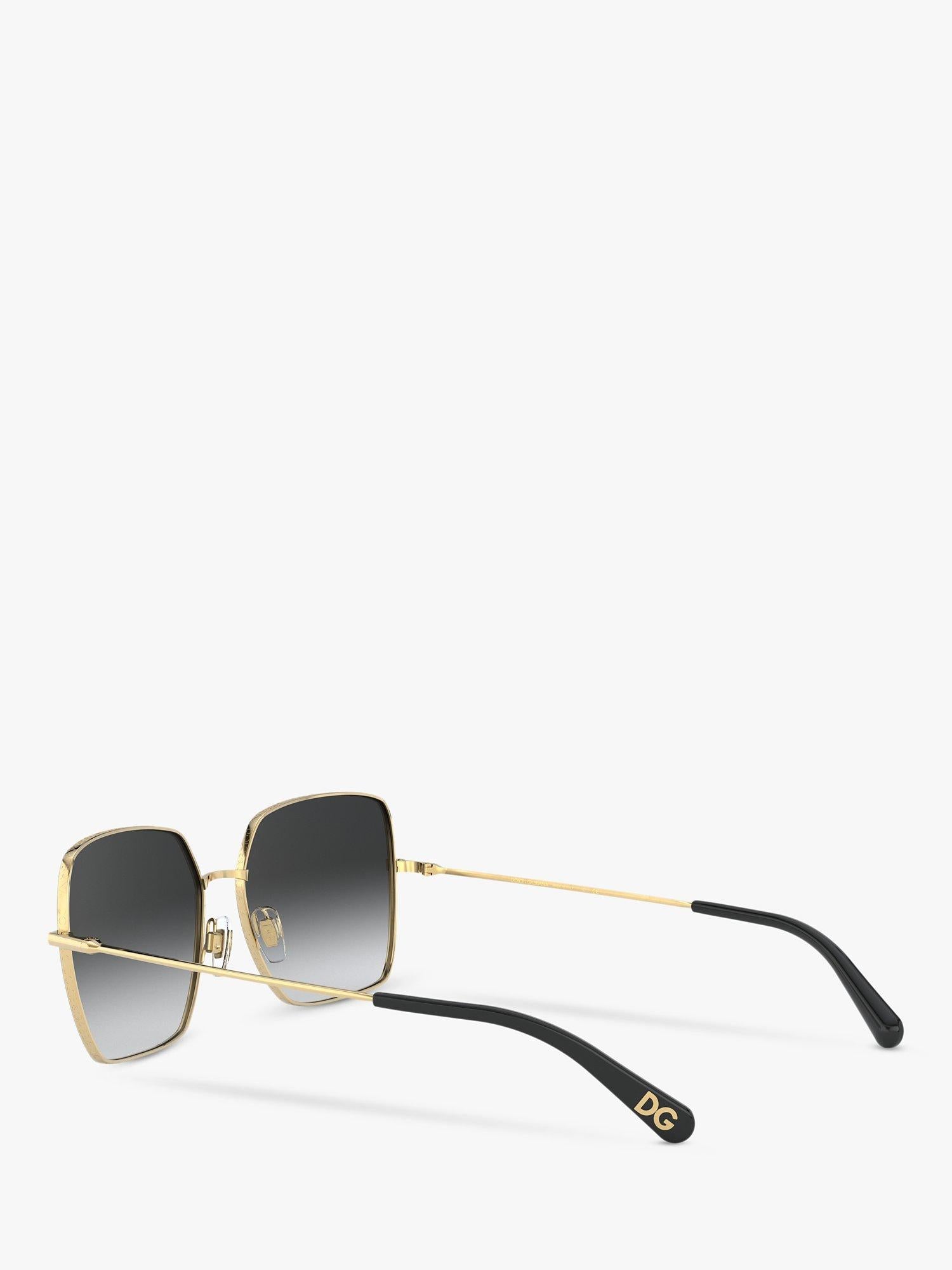 Dolce & Gabbana square sunglasses gradient lens metal frame 57mm - British product