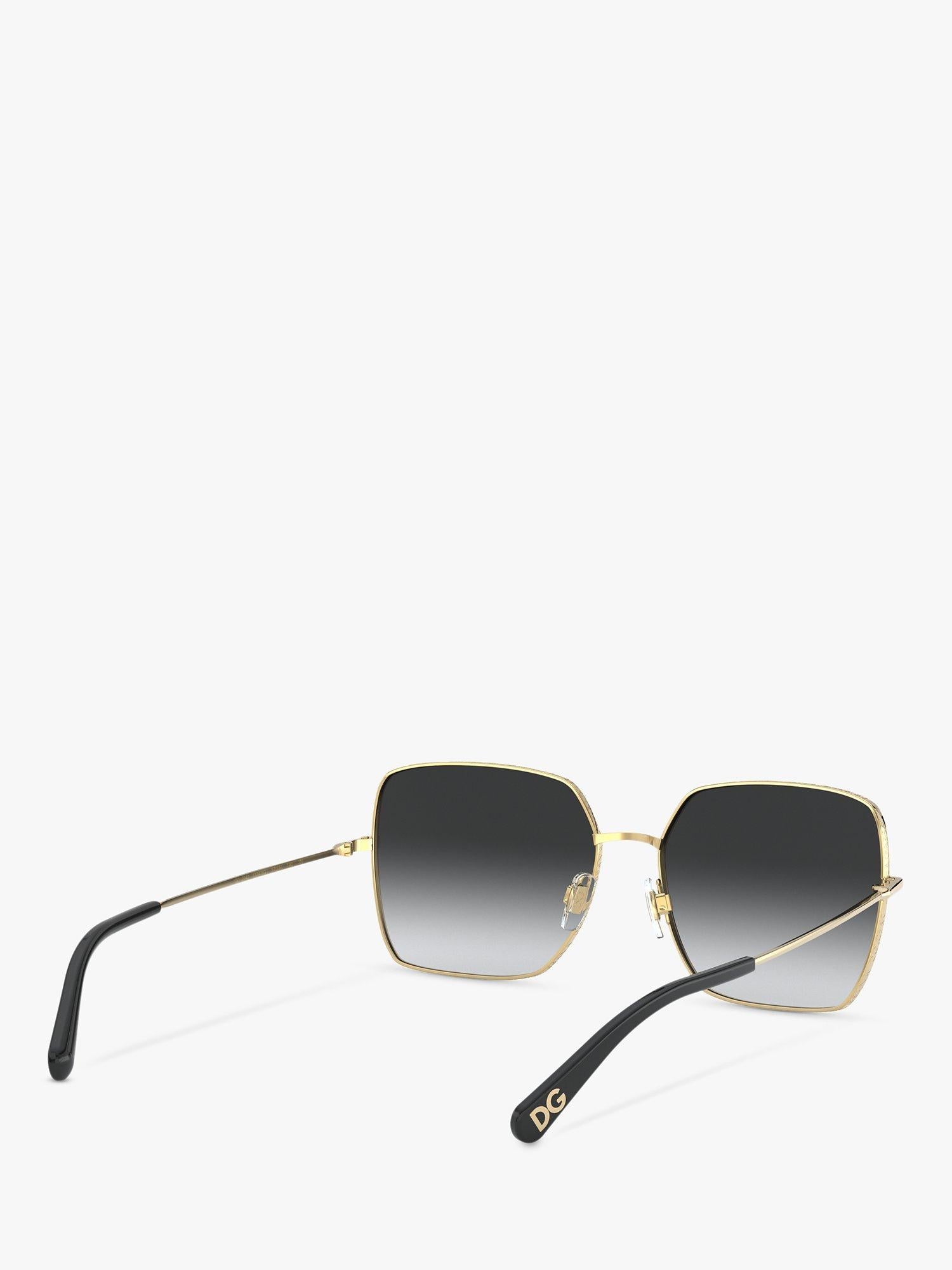 Dolce & Gabbana square sunglasses gradient lens metal frame 57mm - British product