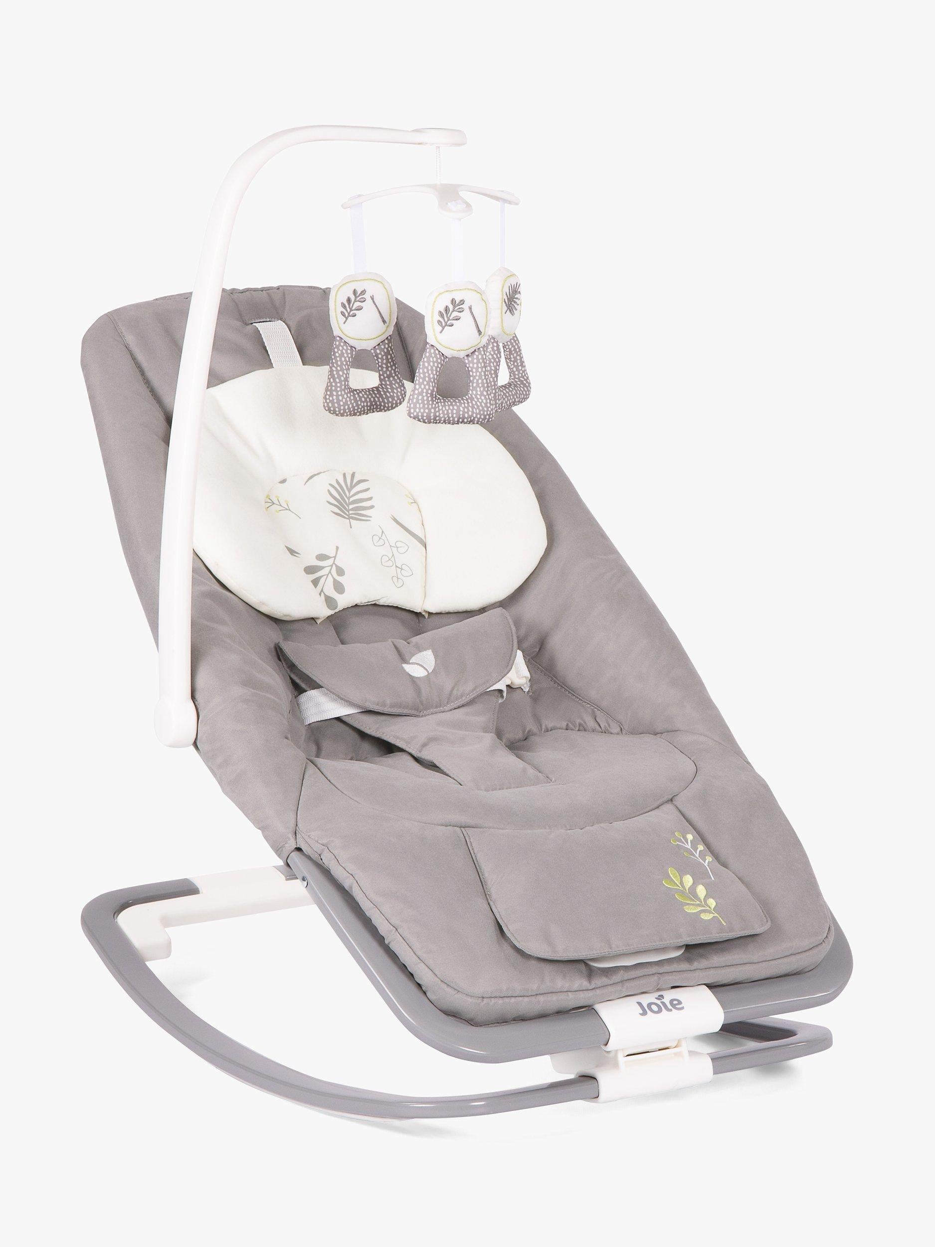 Infant Rocker with Reclining Positions, Vibration, and Toy Bar