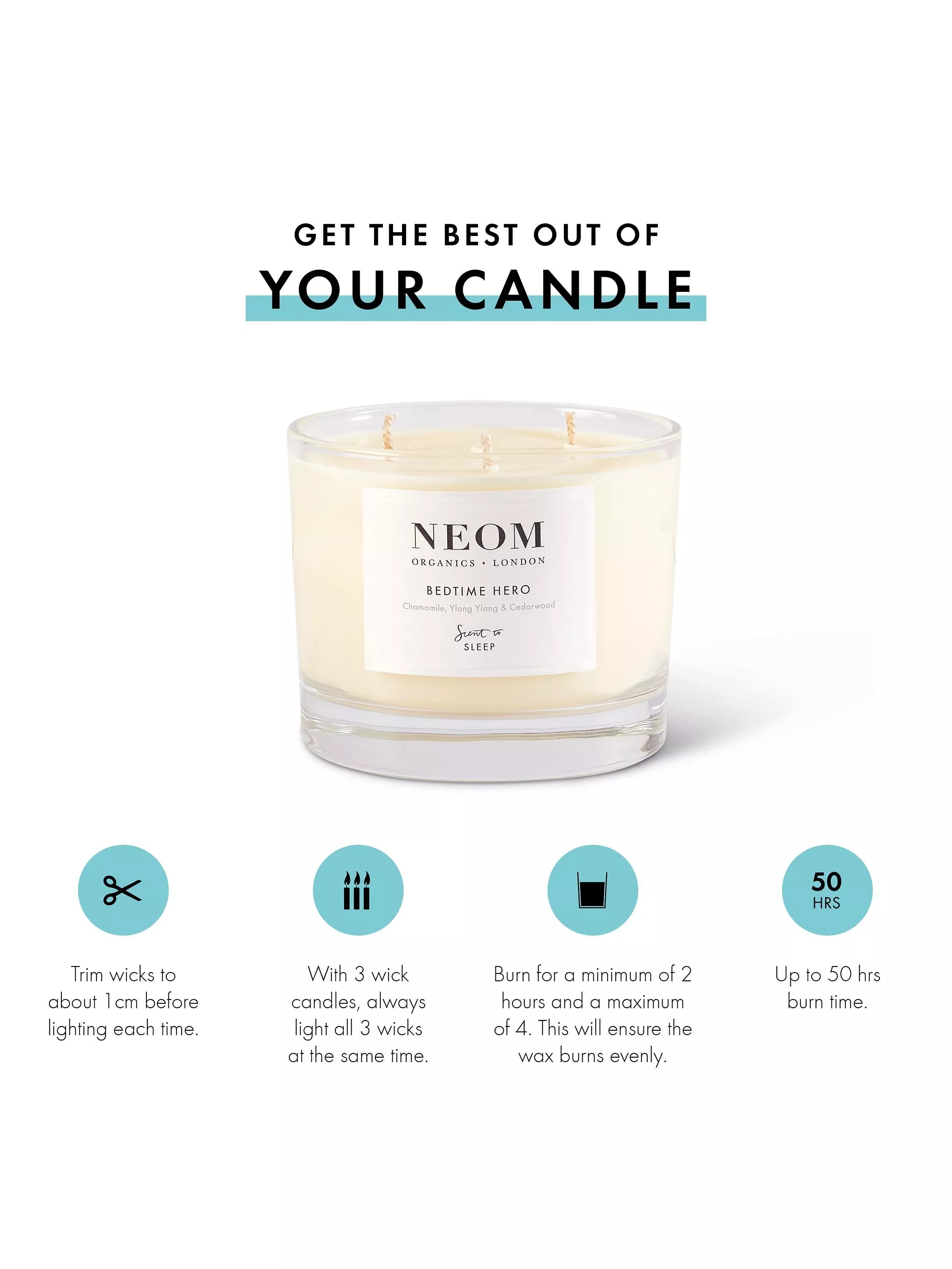 NEOM Bedtime Hero scented candle 420g - British product