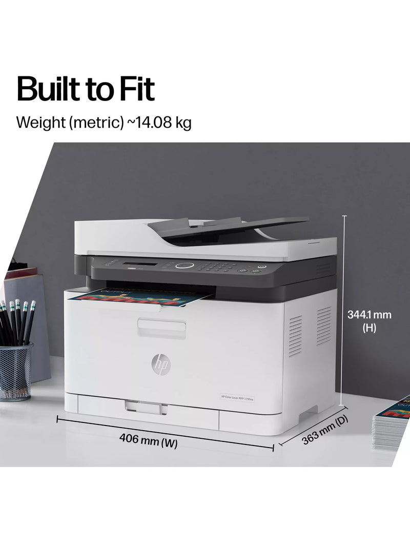 HP LaserJet 179fnw wireless colour printer, UK version