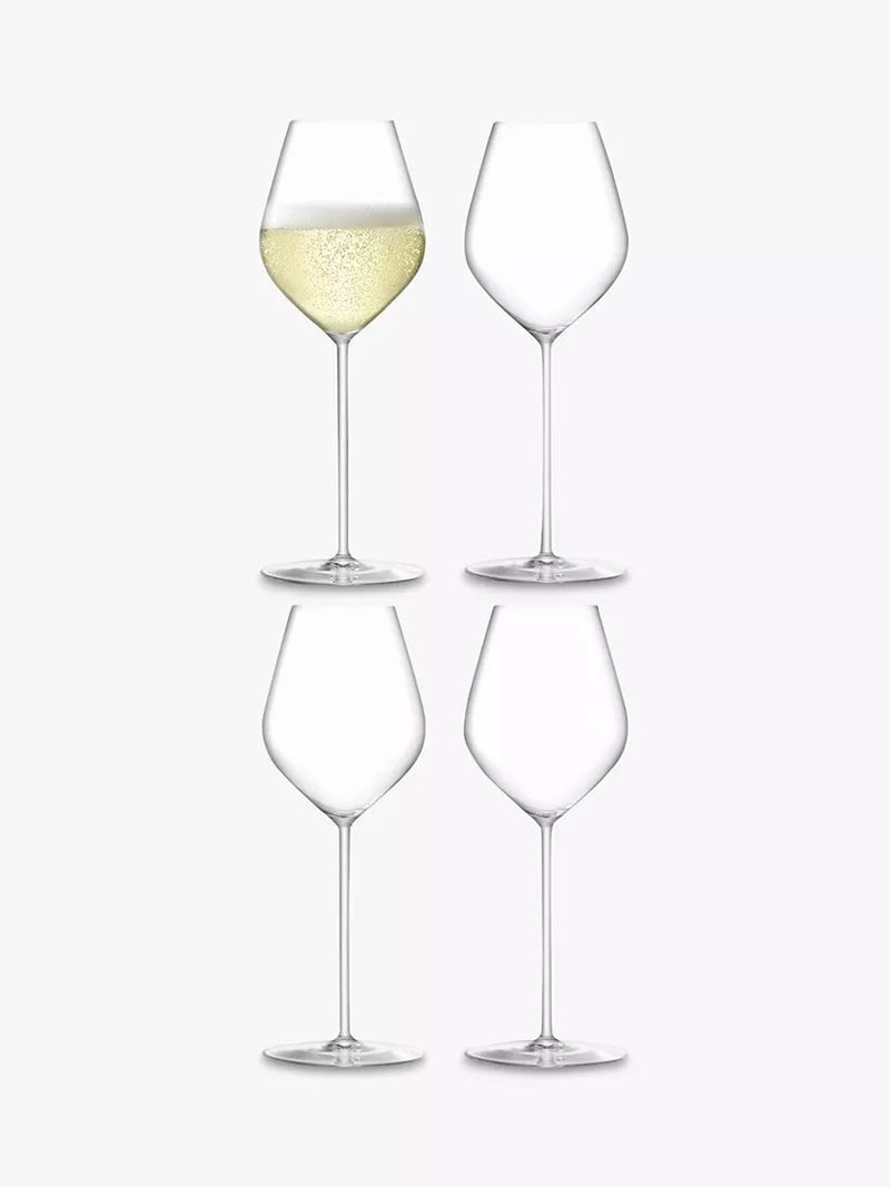 LSA International Borough Clear Champagne Glasses Set of 4 285ml, UK version