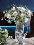Dartington Crystal Bloom Daffodil jug vase 22.5cm, imported from the UK