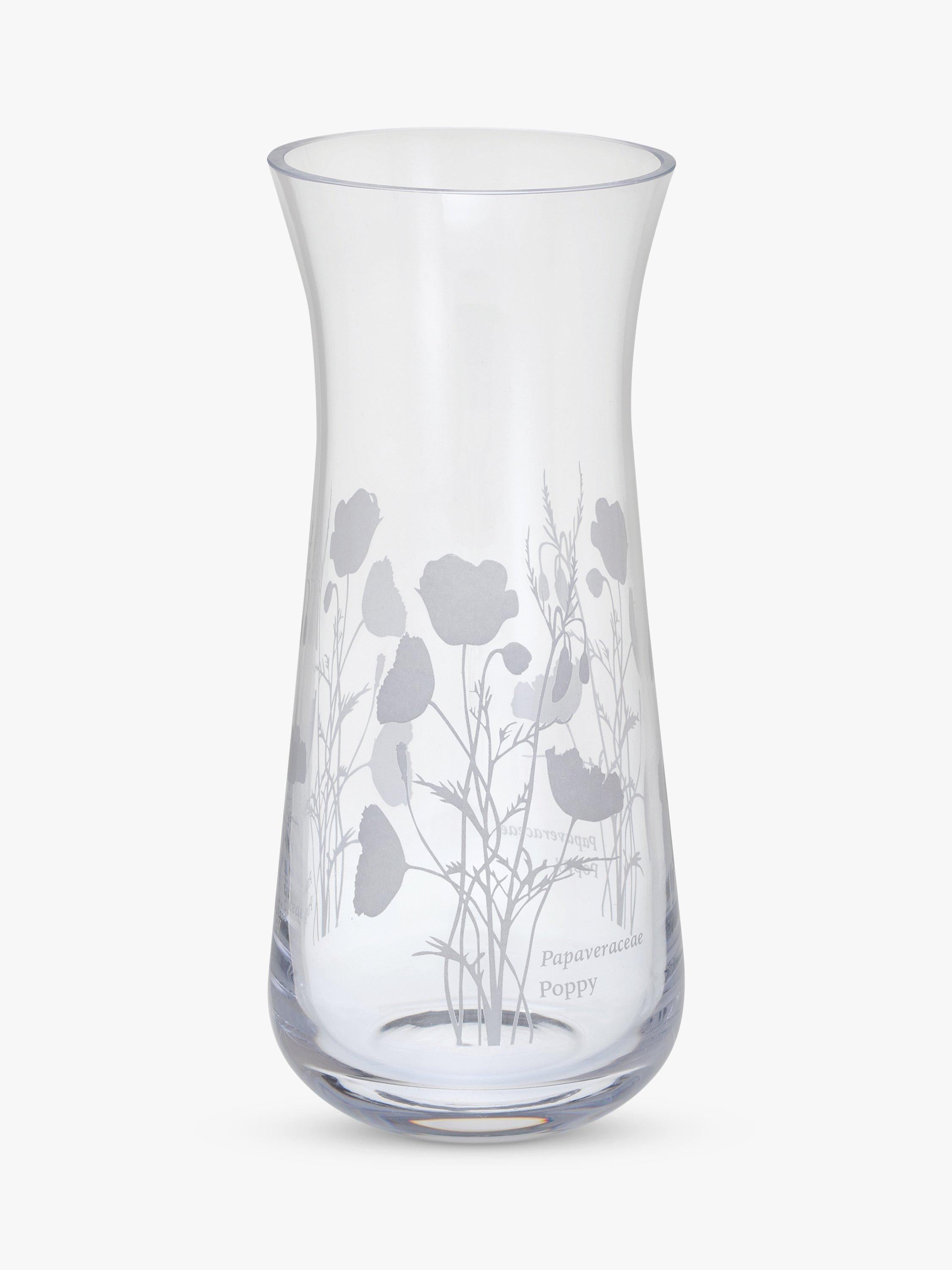 Dartington Crystal Bloom Poppy Vase Clear 18cm - British product