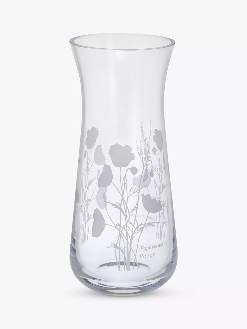 Dartington Crystal Bloom Poppy Vase Clear 18cm - British product