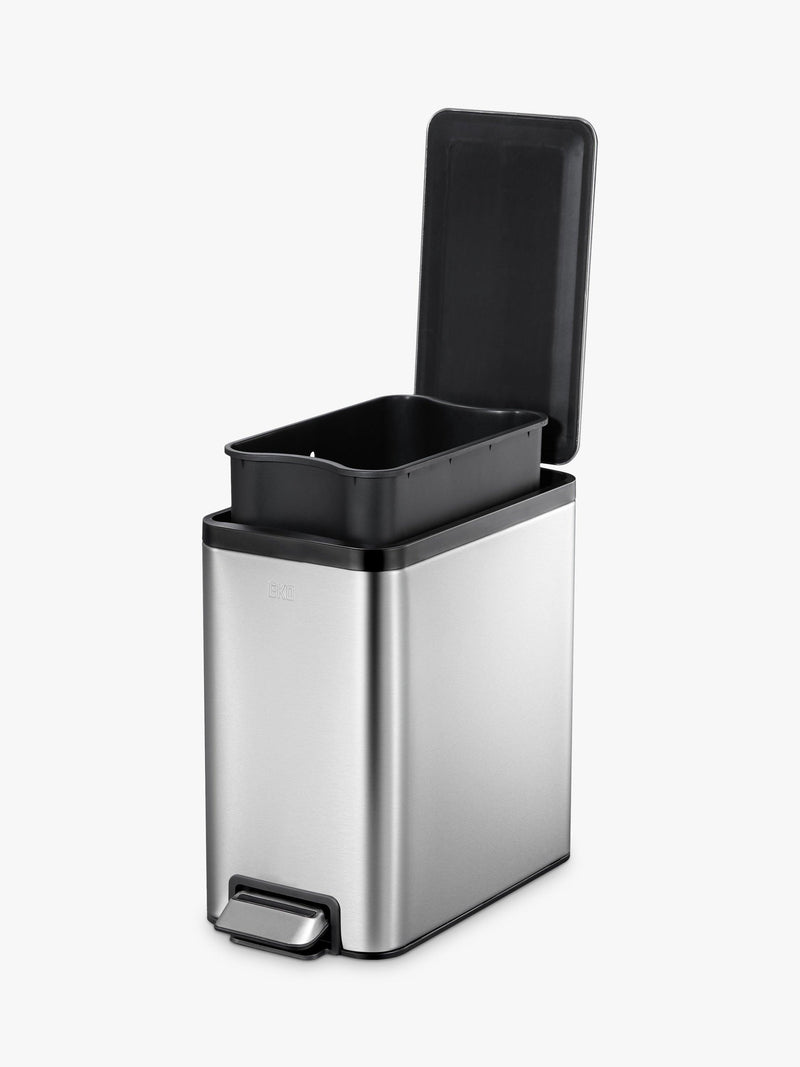 EKO Ecoslim stainless steel pedal bin 8L - British product