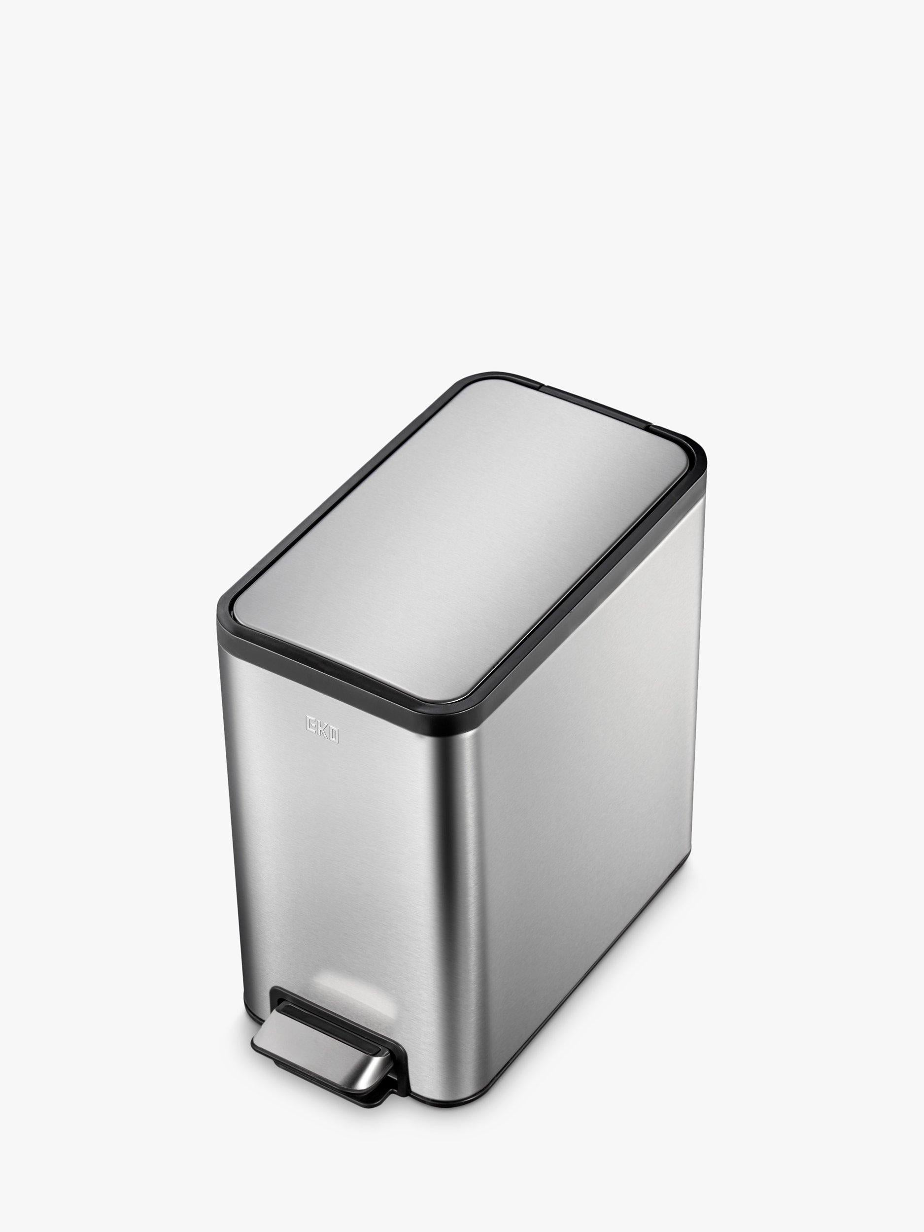 EKO Ecoslim stainless steel pedal bin 8L - British product