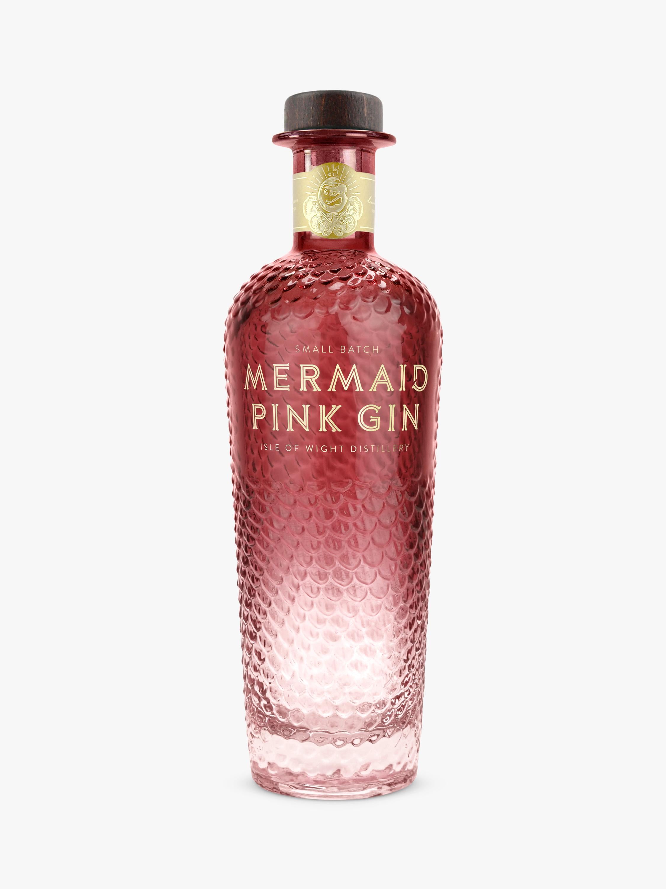 Isle of Wight Distillery Mermaid Pink Gin 70cl, imported from the UK
