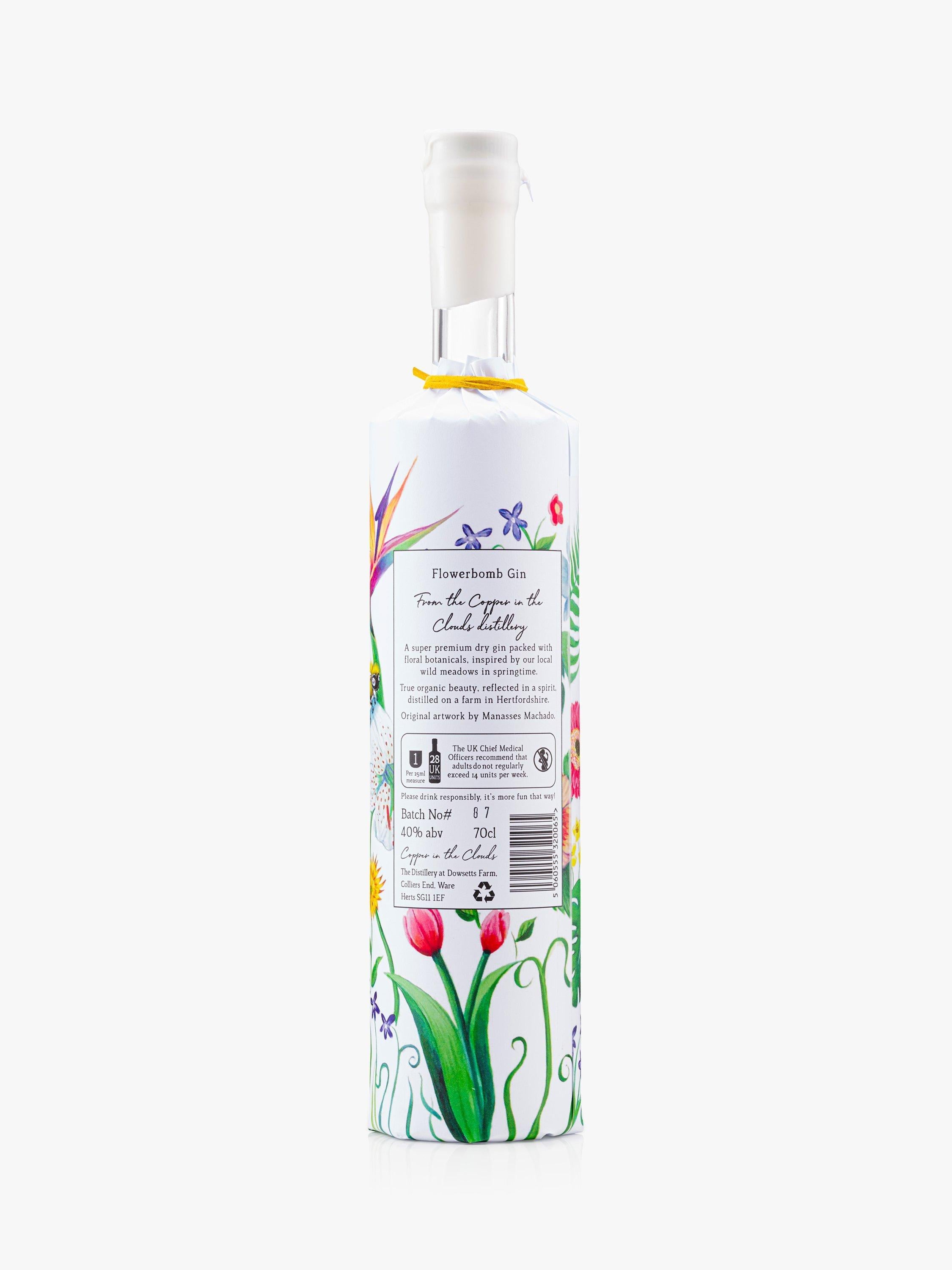 Copper in the Clouds Flowerbomb Gin 70cl - British product