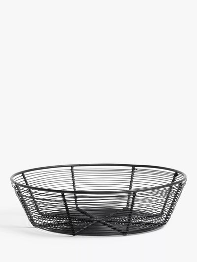 Small Black Wire Serving Basket for Fruit, Rolls, or Crackers